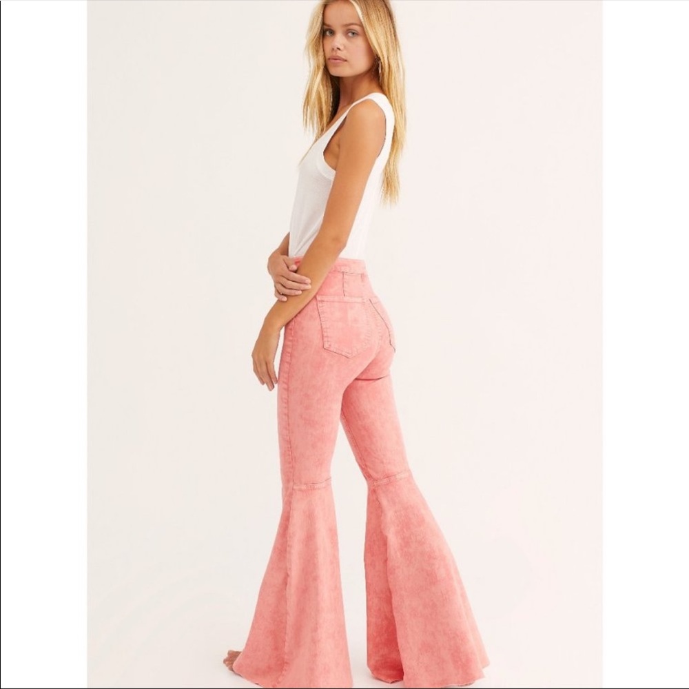 Free People Pink Flare Sz 32 NWT